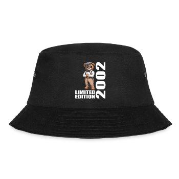 2002 Limited Edition Bär Geburtstag 2002 - Bucket Hat - Schwarz - Vorne - Lela (165cm)