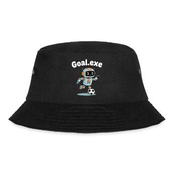 Goal.Exe Roboter Fußball - Bucket Hat - Schwarz - Vorne - Lela (165cm)