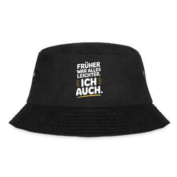 Früher War Alles Leichter Ich Auch 50. Geburtstag - Bucket Hat - Schwarz - Vorne - Lela (165cm)