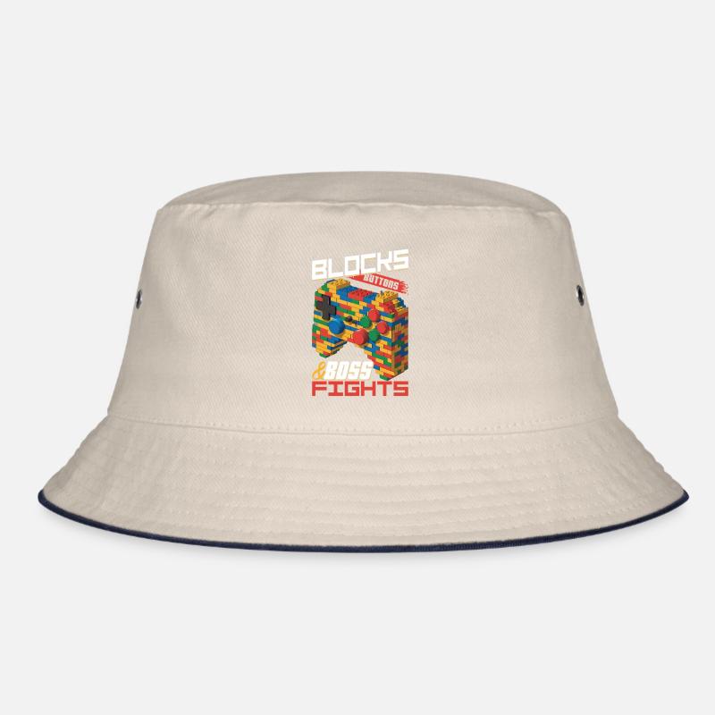 Building Blocks Gamer Gaming Brick Builder Bucket Hat