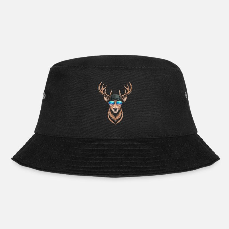 Cerf avec bois - Bob - noir