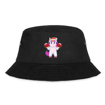 Einhorn Weihnachten Boxen - Bucket Hat - Schwarz - Vorne - Lela (165cm)
