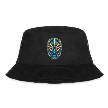 Flash Masks Lucha Neon Blue Gold - Bucket Hat - black - Front - Lela (165cm)