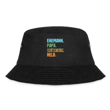 Ehemann Papa Schützenkönig Lustiger Schützenfest - Bucket Hat - Schwarz - Vorne - Lela (165cm)