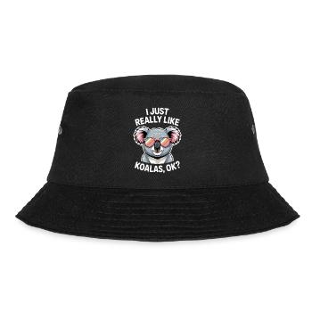 Koala Spruch Koalas Lustiges Koala Geschenk - Bucket Hat - Schwarz - Vorne - Lela (165cm)