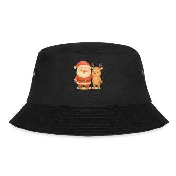 Santa Claus And Reindeer Holiday Season Fun - Bucket Hat - black - Front - Lela (165cm)