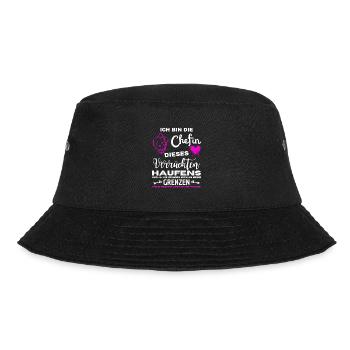 Ich bin die Chefin dieses verrückten Haufens - Bucket Hat - black - Front - Lela (165cm)