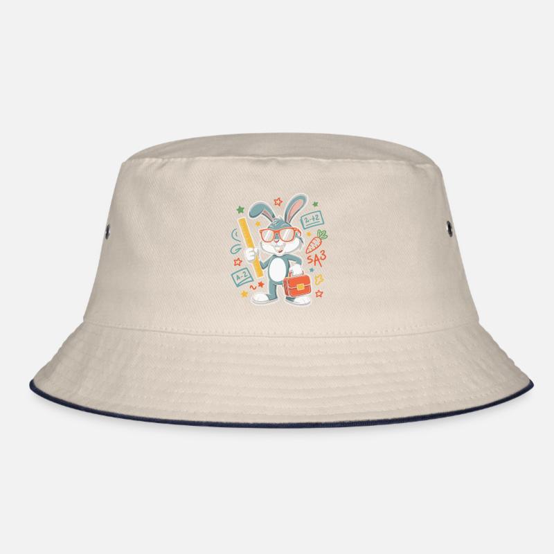 Math Bunny Glasses Suitcase Bucket Hat
