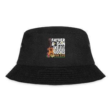 Hawaiian Ukulele Uke Dad Son - Bucket Hat - Schwarz - Vorne - Lela (165cm)