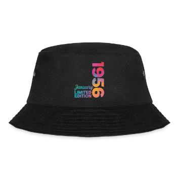 Geburtstag Januar 1956 Geboren im Januar Geschenk - Bucket Hat - Schwarz - Vorne - Lela (165cm)