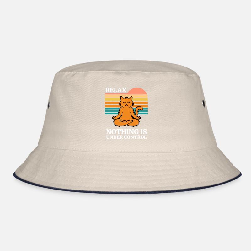 Relax Nothing is under control Cat Meditation Bucket Hat