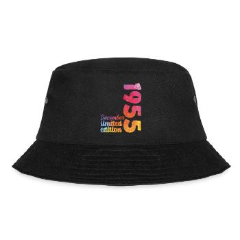 Geburtstagsgeschenk Dezember 1955 - Bucket Hat - Schwarz - Vorne - Lela (165cm)