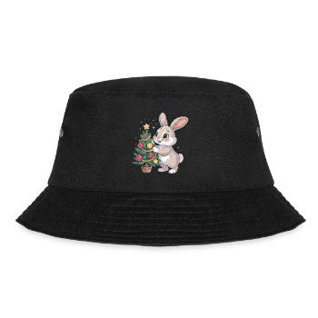Easter bunny decorates tree - Bucket Hat - black - Front - Lela (165cm)
