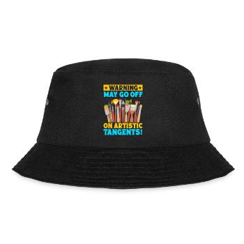 Funny Art Painter Artist Artistic Tangents Gift - Bucket Hat - black - Front - Lela (165cm)