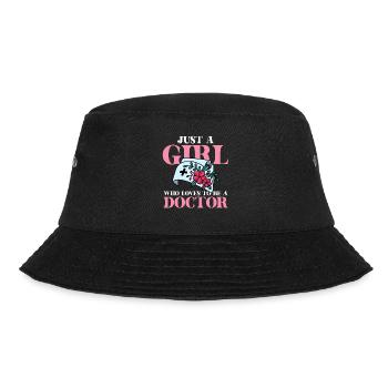 Just a Girl Doctor Tee - Bucket Hat - black - Front - Lela (165cm)