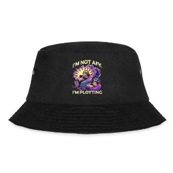 Funny Gaming Gamer Cat - Bucket Hat - Schwarz - Vorne - Lela (165cm)