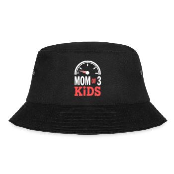 Mom Of 3 Kids Tank Empty Mom Humor - Bucket Hat - black - Front - Lela (165cm)