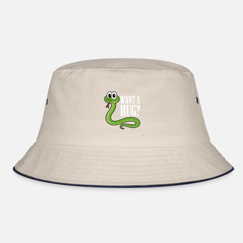 Willst du eine Umarmung? Niedlicher Schlangen-Cartoon Bucket Hat