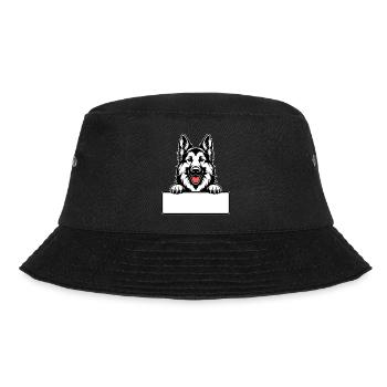 German Shepherd with Name Tag - Bucket Hat - black - Front - Lela (165cm)