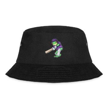 Frosch Cricket Cricketschläger Sport - Bucket Hat - Schwarz - Vorne - Lela (165cm)