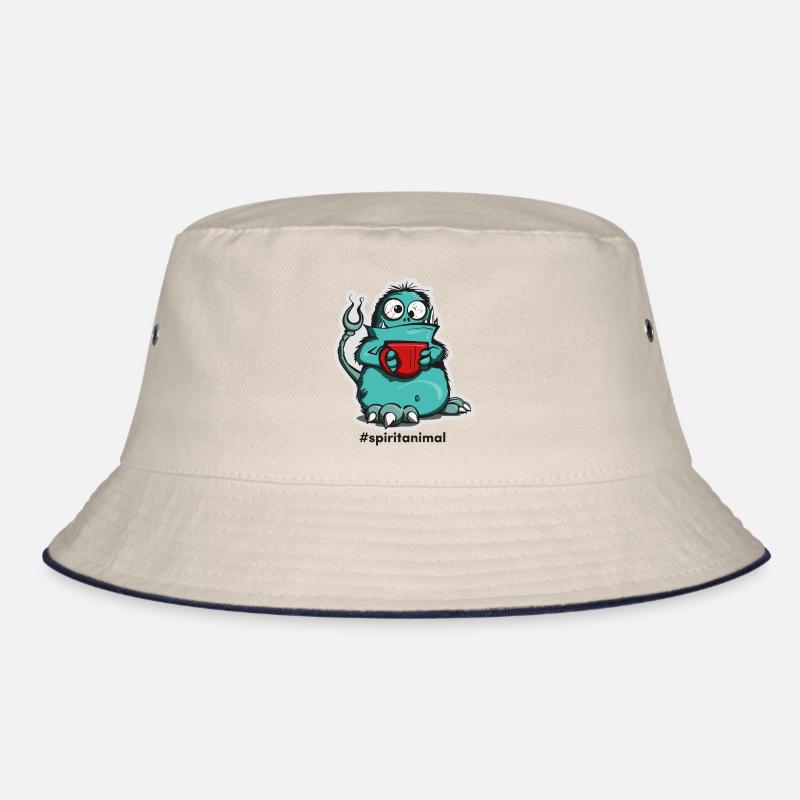 Kaffee-Monster im Comic-Stil Bucket Hat