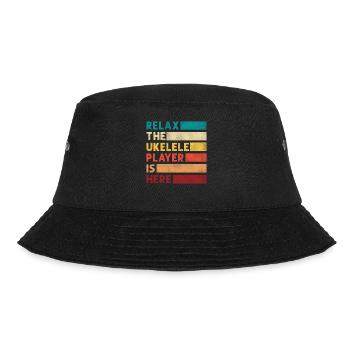 Hawaiian Ukulele Uke Retro Vintage - Bucket Hat - black - Front - Lela (165cm)