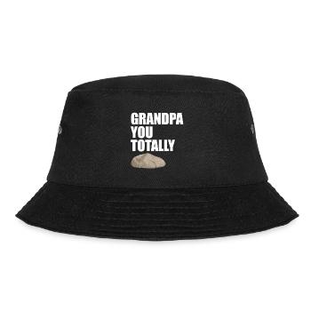 Grandpa You Totally Rock Funny Pun Grandpa Design - Bucket Hat - black - Front - Lela (165cm)
