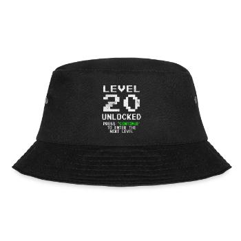 Birthday Gift Level Unlocked 20 Years - Bucket Hat - black - Front - Lela (165cm)