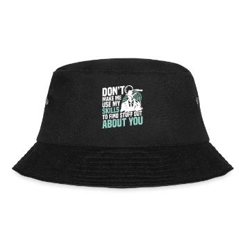  Observation Outfit for Private Investigator - Bucket Hat - black - Front - Lela (165cm)
