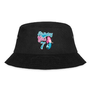 7th Birthday Mermaid - Bucket Hat - black - Front - Lela (165cm)