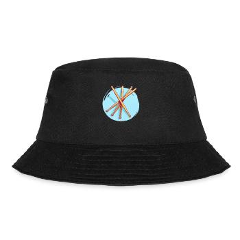 Drumsticks Zeichnung - Bucket Hat - Schwarz - Vorne - Lela (165cm)