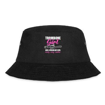 Trombone Girl Trombone Player Trombonist - Bucket Hat - black - Front - Lela (165cm)