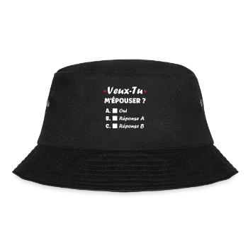 Do you want to marry me? Choice in Love - Bucket Hat - black - Front - Lela (165cm)