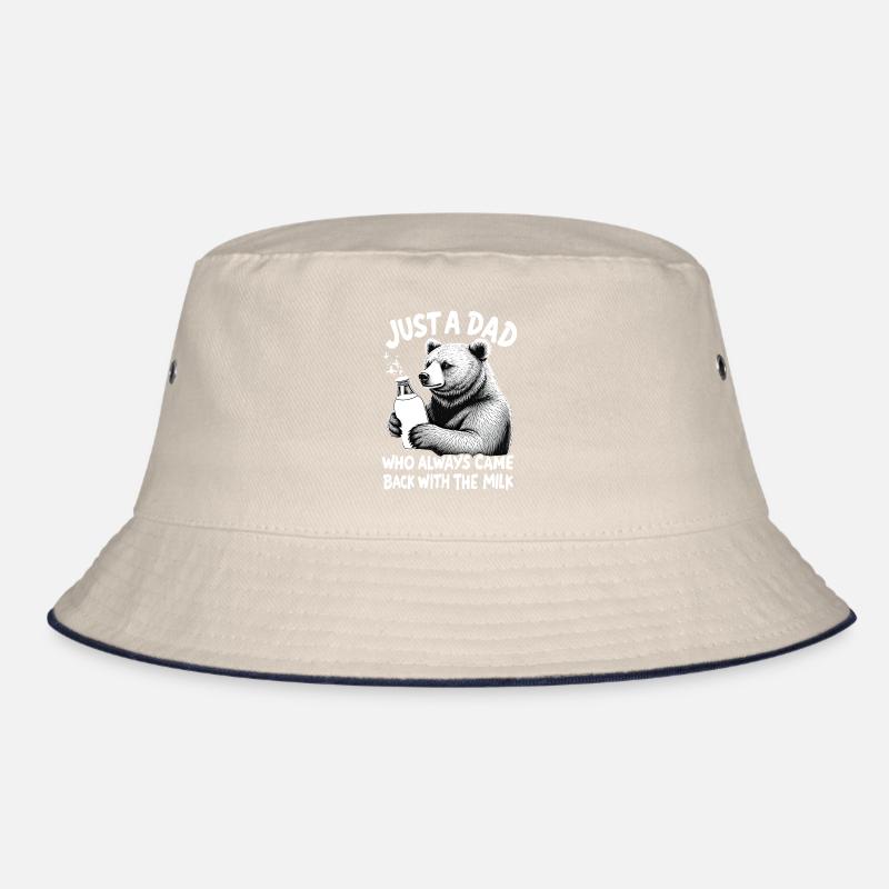 Bär mit Milch – Vatertier Spruch Bucket Hat