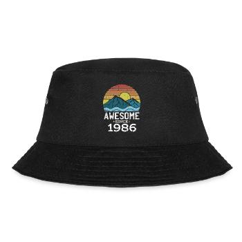 Sonnenuntergangsberge 1986 - Bucket Hat - Schwarz - Vorne - Lela (165cm)