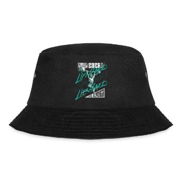 Gewichtheber-Mann, lila-rosa Lichtversion - Bucket Hat - Schwarz - Vorne - Lela (165cm)
