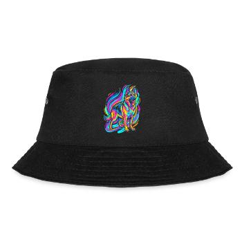 Colorful German Shepherd - Bucket Hat - black - Front - Lela (165cm)