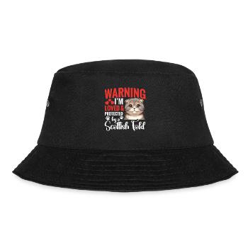  Scottish Fold Lover Kitten Enthusiast Pets Cat - Bucket Hat - black - Front - Lela (165cm)