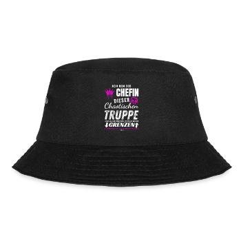 Chefin dieser Chaotischen Truppe Chefin Geschenke - Bucket Hat - Schwarz - Vorne - Lela (165cm)
