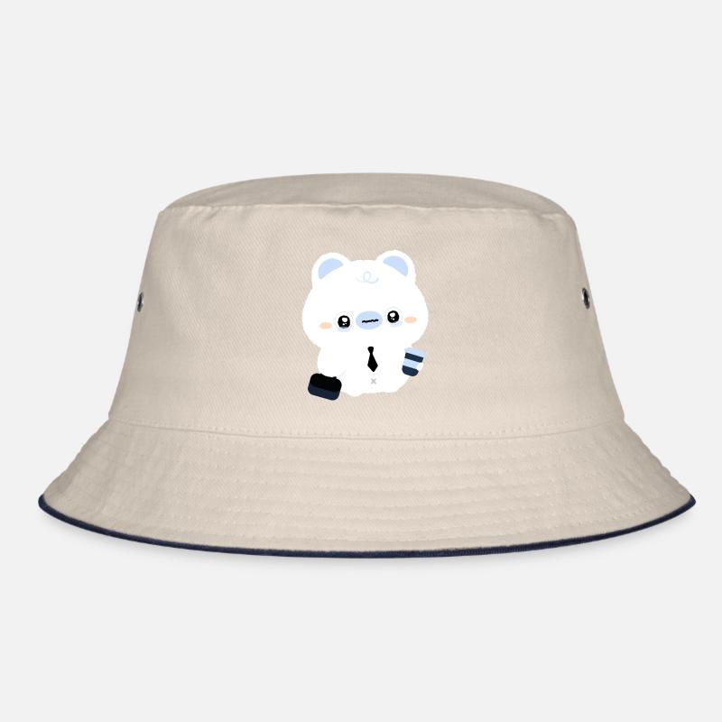 Tired Polar Bear Coffee Bucket Hat
