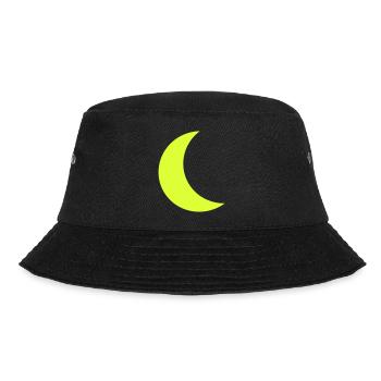 Halbmond Neon Gelb - Bucket Hat - Schwarz - Vorne - Lela (165cm)