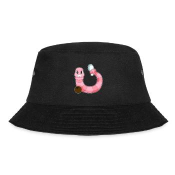 Wurm Bowling Bowlingkugel Pin - Bucket Hat - Schwarz - Vorne - Lela (165cm)