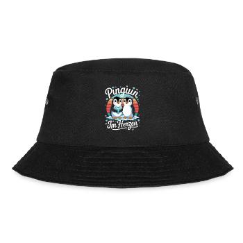  Pinguin Im Herzen Süße Pinguin Liebe Für Pinguin - Bucket Hat - Schwarz - Vorne - Lela (165cm)