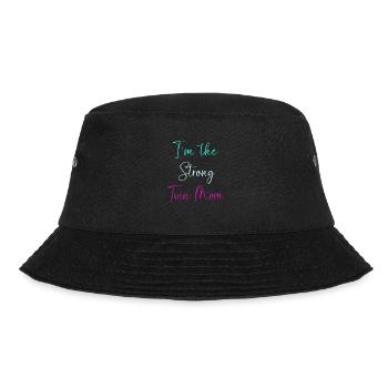 Zwillinge Mama Zwilling Mutter Geschenk - Bucket Hat - Schwarz - Vorne - Lela (165cm)