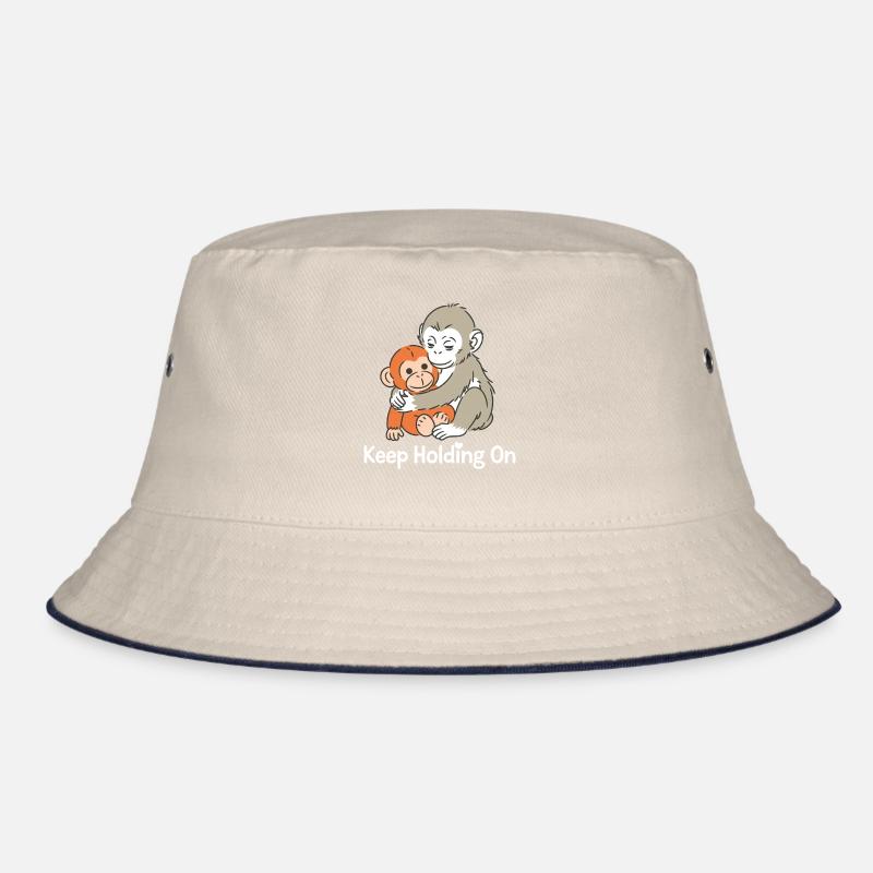 Keep Holding On Monkey Hug Bucket Hat