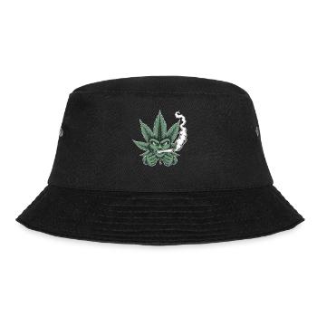 Chemise à cannabis – Cannabis Leaf Face Stoner - Bob - noir - Devant - Lela (165cm)