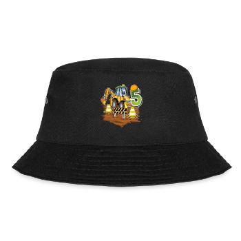 5 Bagger 5. Geburtstag - Bucket Hat - Schwarz - Vorne - Lela (165cm)
