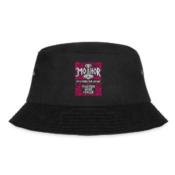 Mothor Wikinger Mutter Thor Hammer Spruch - Bucket Hat - Schwarz - Vorne - Lela (165cm)