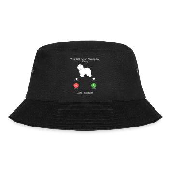 Old English Sheepdog Calling Phone Screen - Bucket Hat - black - Front - Lela (165cm)