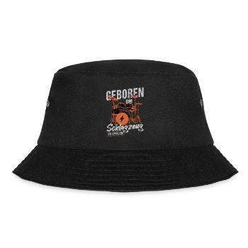 Geboren zum Schlagzeugspielen / Drummer - Bucket Hat - Schwarz - Vorne - Lela (165cm)
